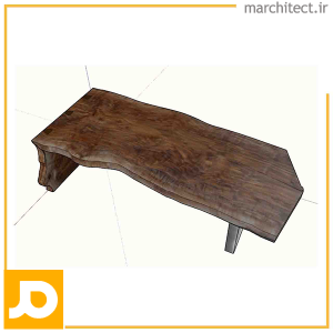 دانلود آبجکت میز با چوب طبیعی